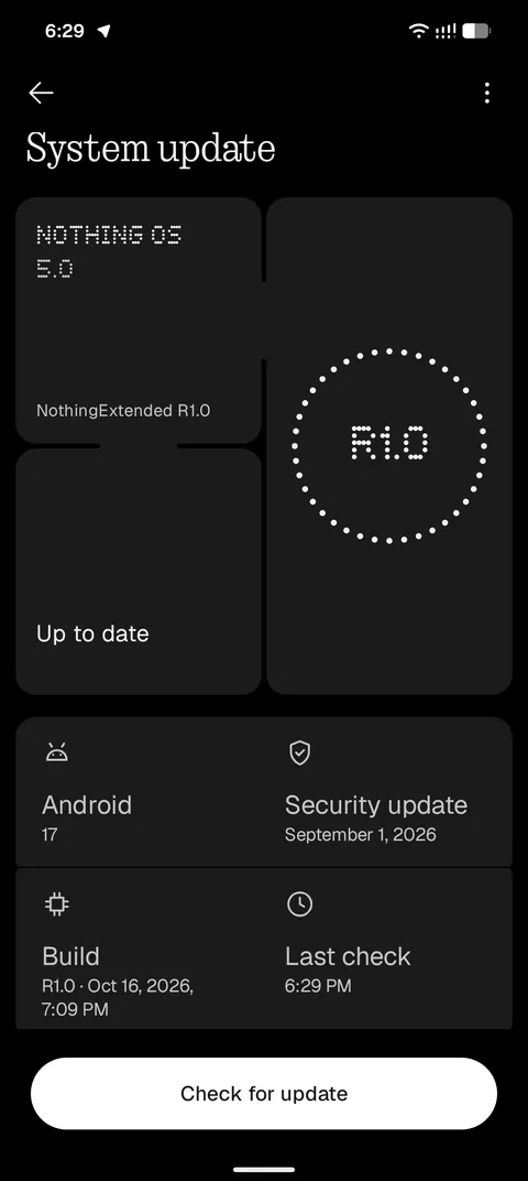 System update